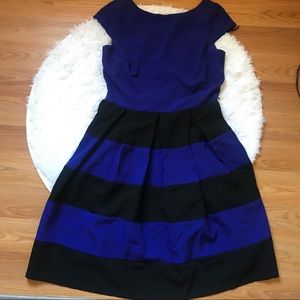 Navy and black dress-worn once